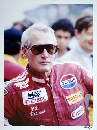 null Paul Newman 24H du Mans 1979tirage sur papier argentique, format 50 x 37 cm...