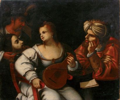 Pietro MUTTONI dit Pietro della VECCHIA (1603-1678), Attribué à Salomé. Toile. Sans...
