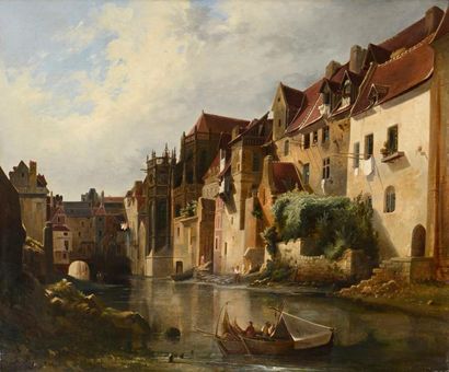 LOUIS AUGUSTE LAPITO (Joinville-le-Pont 1803 - Boulogne-sur-Seine 1874) 
Vue du chevet...