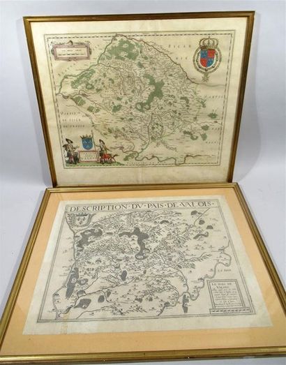 null BLAEU (attribuée à) Carte ancienne du Pays de Valois dressé par la Scala Militarium...