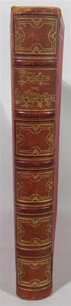 null LA FONTAINE - Fables de la Fontaine - Un grand volume relié format in-folio...