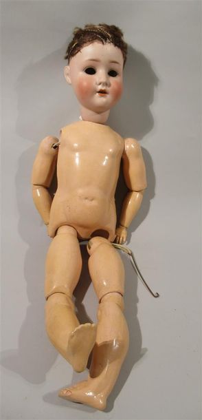 null GERMANY - SH PB 914/10 - Tête de poupée en biscuit moulé pressé avec corps en...