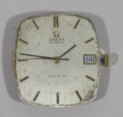 null OMEGA - Fond de montre modèle Automatic Genève, à index bâtons appliqués et...