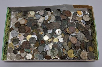 null Ensemble de pièces de monnaies démonétisées (XIXe et XXe) - Poids : 3500 g ...