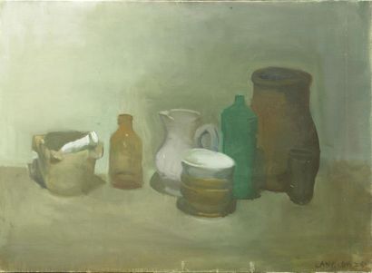 null Jean LANGLOIS (8 mars 1923-15 janvier 2014) « deux poteries, deux bouteilles...