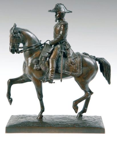 Emmanuel Fremiet (1824 - 1910) Napoléon III (1860) Deuxième version bronze à patine...