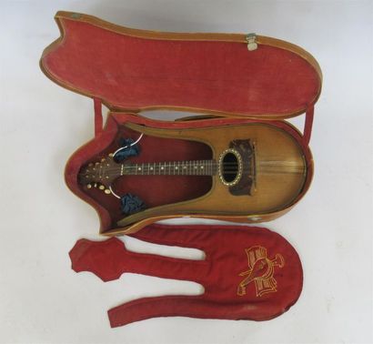 null NEAPOLI CALACE FRATRES - Mandolin in the shape of a lyre, spruce top, wooden...