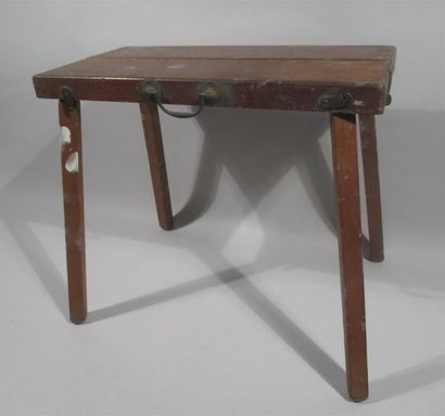 null Charles Sumner & Henry GREENE (XIX-XX) - Foldable mahogany country stool. The...