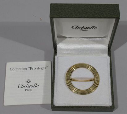 null CHRISTOFLE - Collection "Privilèges" - Anneau de foulard Aria en métal doré...