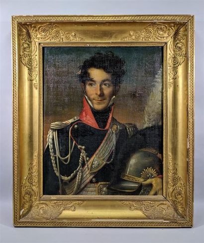 null Jean-Sébastien ROUILLARD (Paris 1789 - 1852) "Portrait d'un militaire" Huile...
