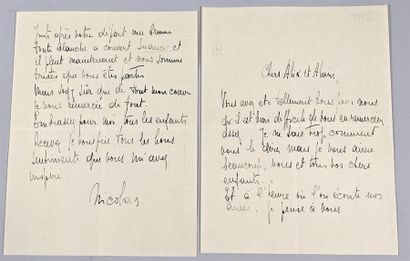 null Dix lettres autographes de NICOLAS DE STAEL (1914-1955) : 1°) Datée du 7 mai...
