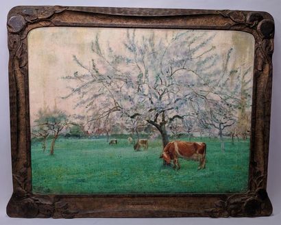 null Adelin VERLY (1883-1967) "Verger normand" Oil on canvas signed below left -...