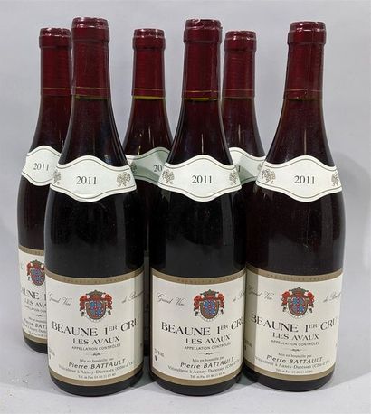 null 6 bouteilles de Beaune premier cru " Les Aveaux" 2011 - Pierre BATTAULT viticulteur....