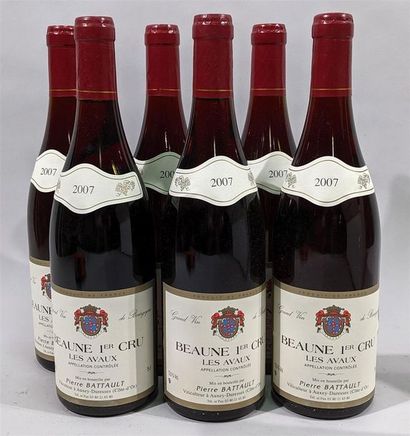 null 6 bouteilles de Beaune premier cru " Les Aveaux" 2007 - Pierre BATTAULT viticulteur....