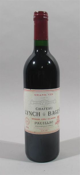 null 1 bouteille de chateau Lynch Bages, Pauillac 1990, A. CAZES Propriétaire. 