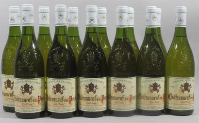 null 12 bouteilles de CHATEAUNEUF DU PAPE Roger SABON blanc - 1992 