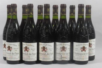 null 11 bouteilles de CHATEAUNEUF DU PAPE Roger SABON rouge - 1993 