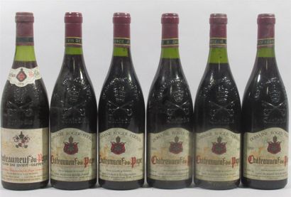 null 6 bouteilles de CHATEAUNEUF DU PAPE domaine Roger PERRIN - 1979 - 1990 