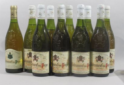 null 11 bouteilles de CHATEAUNEUF DU PAPE Roger PERRIN et SABON - 1991 - 1992 - 1993...