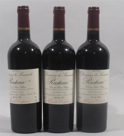 null 3 bouteilles de RASTEAU domaine LA SAUMADE - 1995 