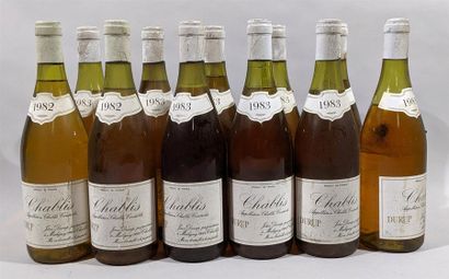 null 9 bouteilles de CHABLIS 1983 - Propriétaire Jean DURUP + 2 bouteilles de CHABLIS...