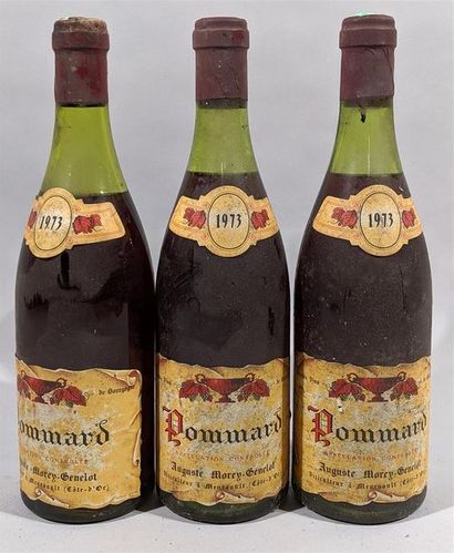 null 3 blles de POMMARD 1973 - MOREY GENELOT viticulteur (niveaux différents) 