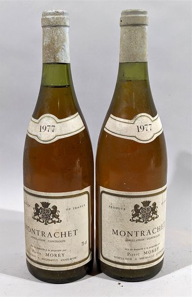 null 2 bouteilles de MONTRACHET 1977 - Pierre MOREY viticulteur 