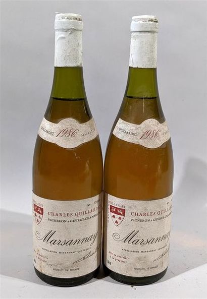 null 2 bouteilles de MARSANNAY 1986 - Charles QUILLARDET vigneron 