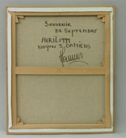null Serge DAMIENS (25 décembre 1954)
« Souvenir de Septembre »
Huile sur toile signée...