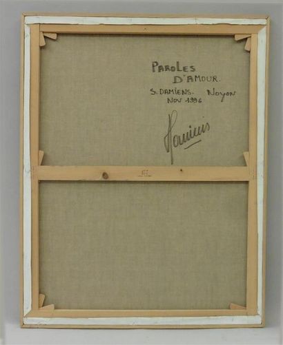 null Serge DAMIENS (25 décembre 1954)
« Paroles d'amour »
Huile sur toile signée...
