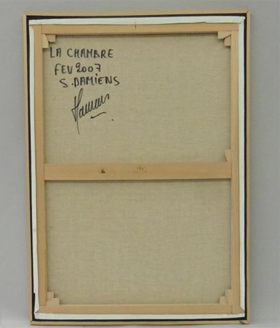 null Serge DAMIENS (25 décembre 1954)
« La Chambre »
Huile sur toile signée en bas...
