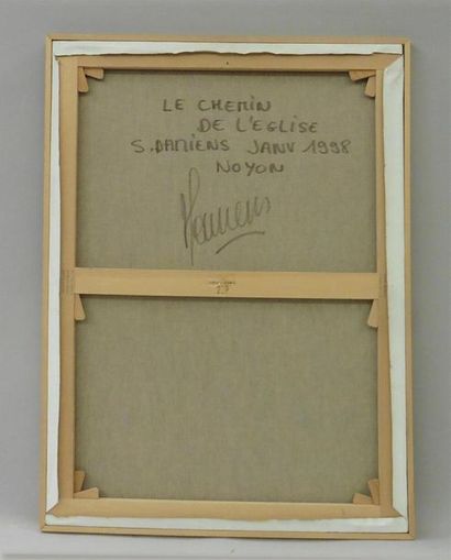 null Serge DAMIENS (25 décembre 1954)
« Le Chemin de l'Eglise »
Huile sur toile signée...