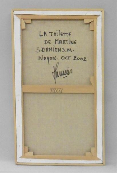 null Serge DAMIENS (25 décembre 1954)
« La Toilette de Martine »
Huile sur toile...