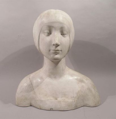 null FRANCESCO LAURANA (1430-1502) d'après
"La Princesse Inconnue" 
Buste en plâtre...