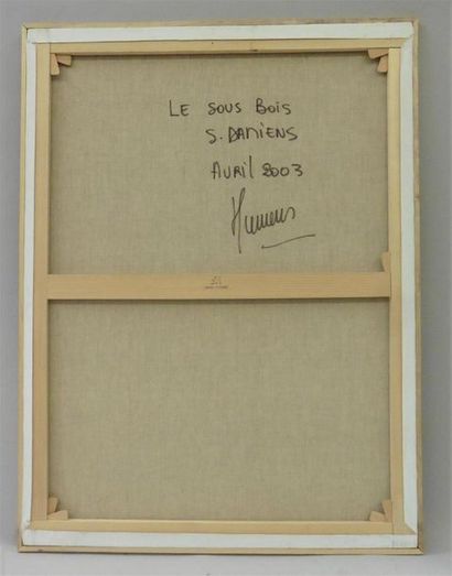 null Serge DAMIENS (25 décembre 1954)
« Le Sous-Bois »
Huile sur toile signée en...
