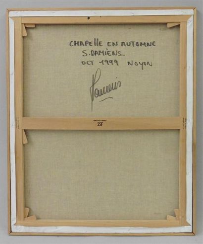 null Serge DAMIENS (25 décembre 1954)
« Chapelle en automne »
Huile sur toile signée...