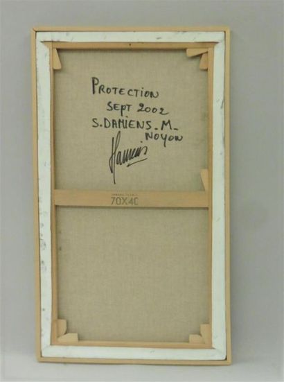 null Serge DAMIENS (25 décembre 1954)
« Protection »
Huile sur toile signée en bas...