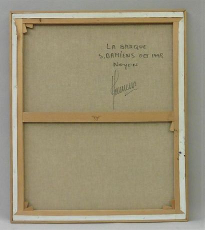 null Serge DAMIENS (25 décembre 1954)
« La Barque »
Huile sur toile signée en bas...