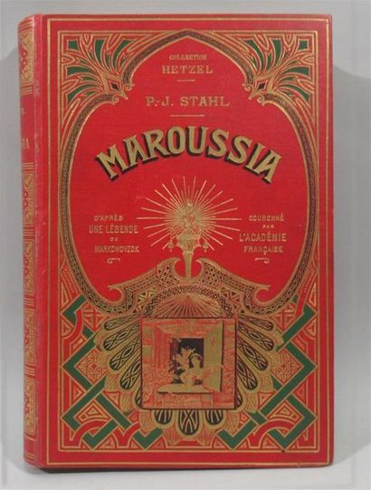 null P.-J. STAHL "Maroussia" Un volume broché avec cartonnage polychrome - Couronné...