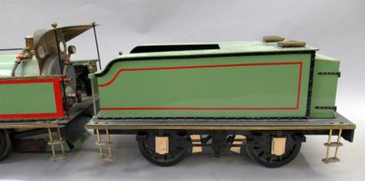 null Extraordinary LOCOMOTIVE DE JARDIN steam engine in cast iron and copper with...