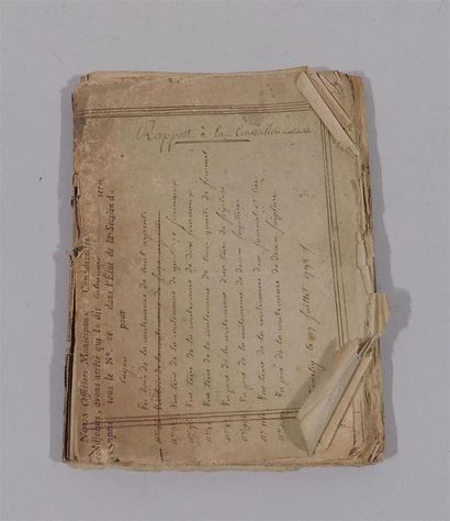 null Jean-Baptiste DROUET (1763-1824) "Rapport à la Convention nationale" Un volume...