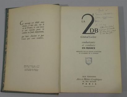 null "La deuxième division blindée" - 2ème DB général Leclerc Editions Arts et Métiers...