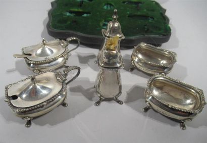 null MAPPIN & WEBB'S
SERVICE A CONDITIONAL silver set includes two salt and pepper...