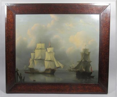 null Ecole du NORD du XXe siècle
"Marine"
Oil on panel signed lower right (to be...