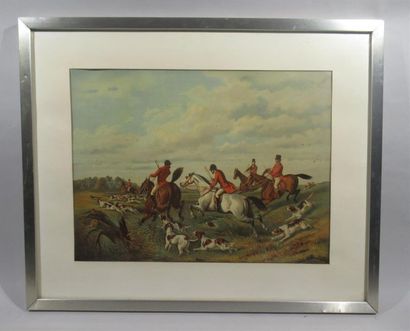 null LOT DE REPRODUCTIONS sur le thème de la chasse à courre dont Harrington Bir...