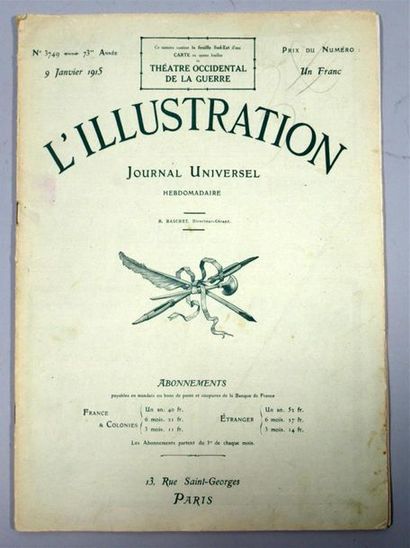 null LOT DE REVUES "L'illustration" année 1915., au total 48 revues, du n°3749 à...