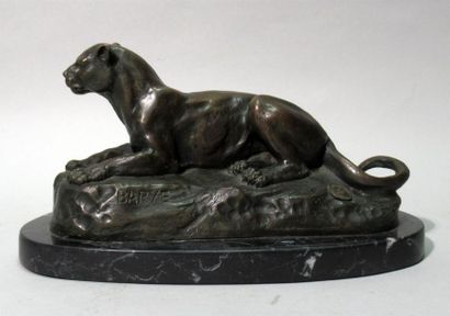 null Antoine Louis BARYE (D'après)
« Puma »
Epreuve en bronze à patine brune signé...