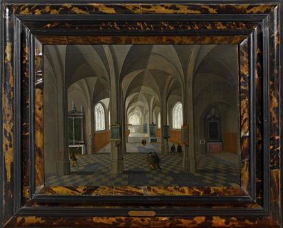 null PIETER NEEFFS le Vieux (1578-1661), attribué à 
"Intérieur d'église"
Huile sur...