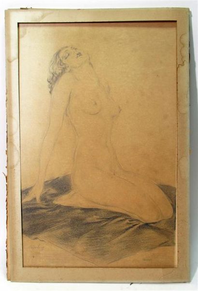 null Nicolas STERNBERG (1901-1958)
Nu féminin
Crayon noir et crayon graphite sur...