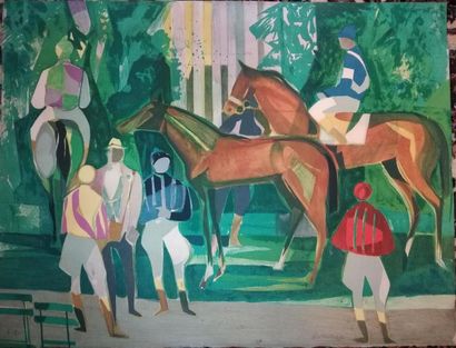 null Camille HILAIRE (1916-2004)
« Le paddock »
Lithographie hors commerce, signée...